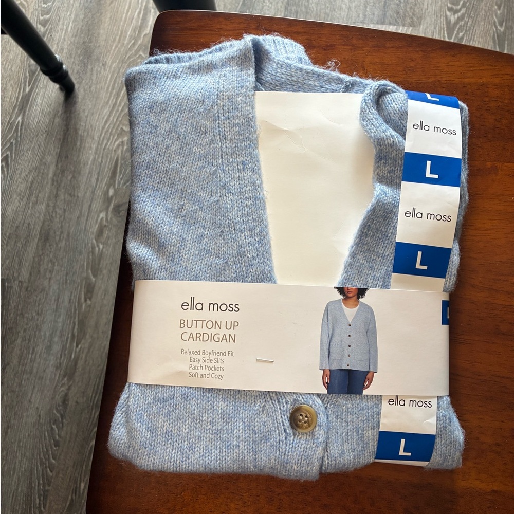 Ella Moss Light Blue Cardigan Sweater